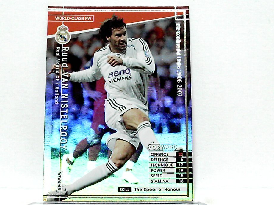 ー品販売 ファン・ニステルローイ Ruud WFW 2006-2007 WCCF van FW World‐Class 06-07 Spain CF Madrid Holland Real 1976 Nistelrooy レアカード ー品販売 ファン・ニステルローイ Ruud WFW 2006-2007 WCCF van FW World‐Class 06-07 Spain CF Madrid Holland Real 1976 Nistelrooy レアカード