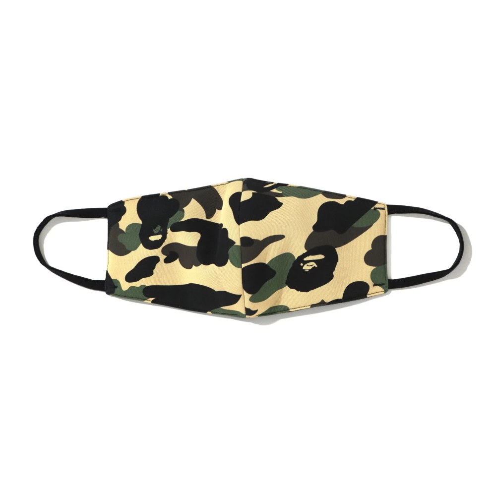 A BATHING APE 1ST CAMO MASK YELLOW ア ベイシング エイプ カモ マスク イエロー BAPE_画像1