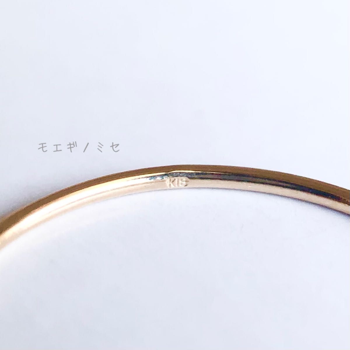 18金無垢 極細リング0.8mm 9号 シンプル　K18指輪 日本製イエローゴールド ワイヤーリング