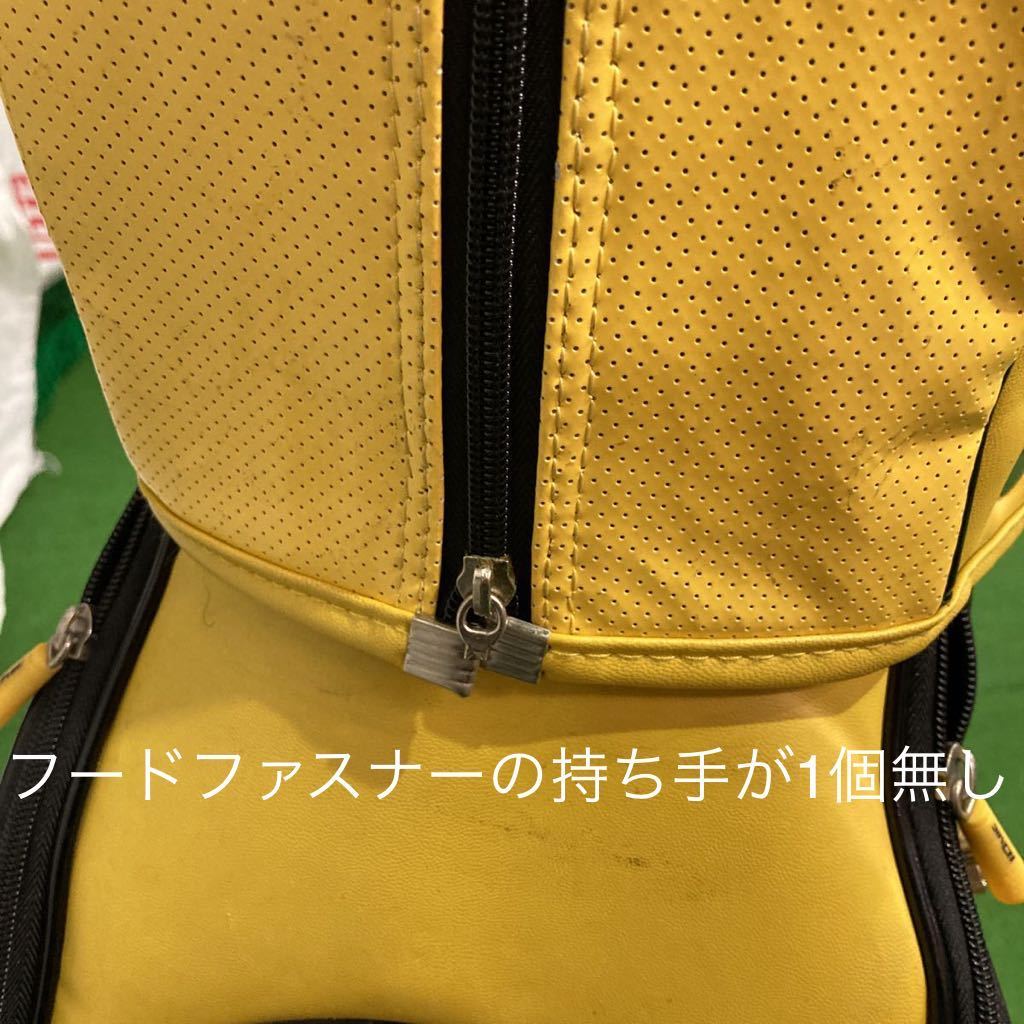 【即決価格】【キャディバッグ】IOMIC+ワンピース限定コラボ/9型/黄色/フード有、ネームプレート無し/口枠5か所_画像6