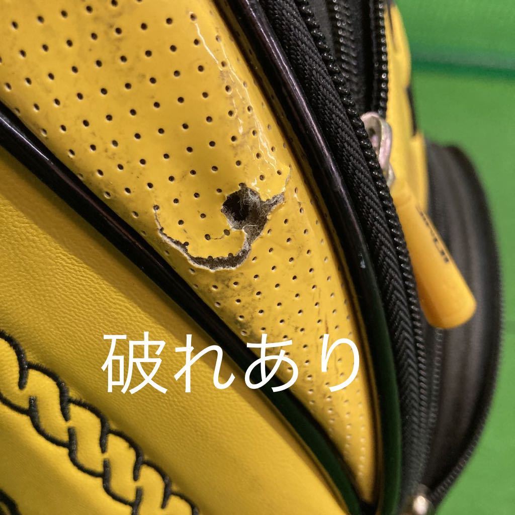 【即決価格】【キャディバッグ】IOMIC+ワンピース限定コラボ/9型/黄色/フード有、ネームプレート無し/口枠5か所_画像8