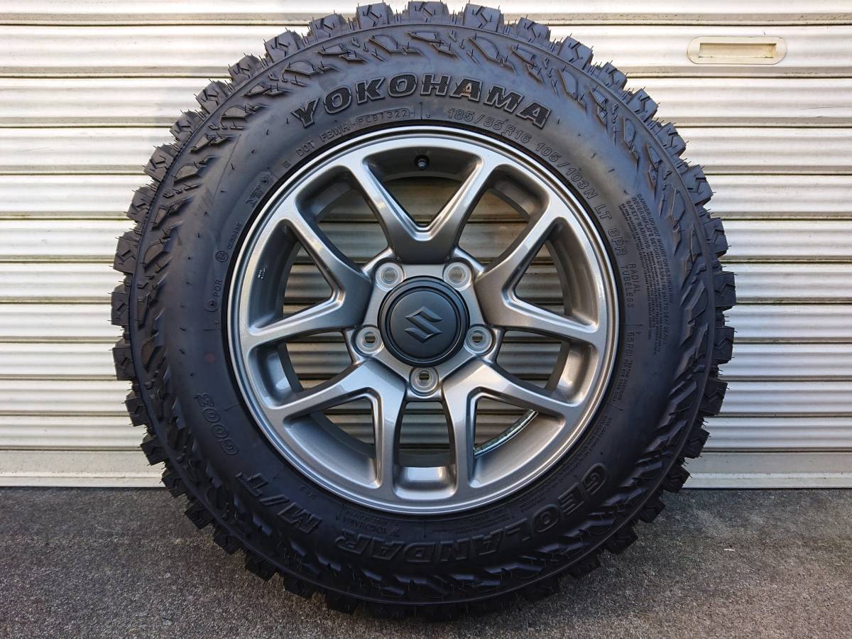 新しい到着 1本 スペア マッドタイヤ 未走行 2022年製 185/85R16 G003 ジオランダーM/T 5穴 PCD139.7 アルミホイール 美品 純正 JB64 ジムニー タイヤ・ホイール