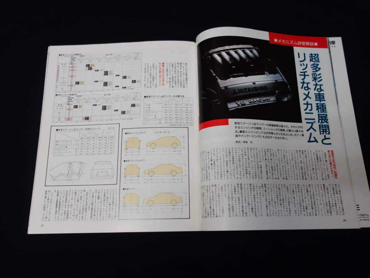 【￥500 即決】三菱 ミラージュ & ランサー のすべて / モーターファン別冊 / ニューモデル速報 / No.112 / 三栄書房 / 平成3年_画像6