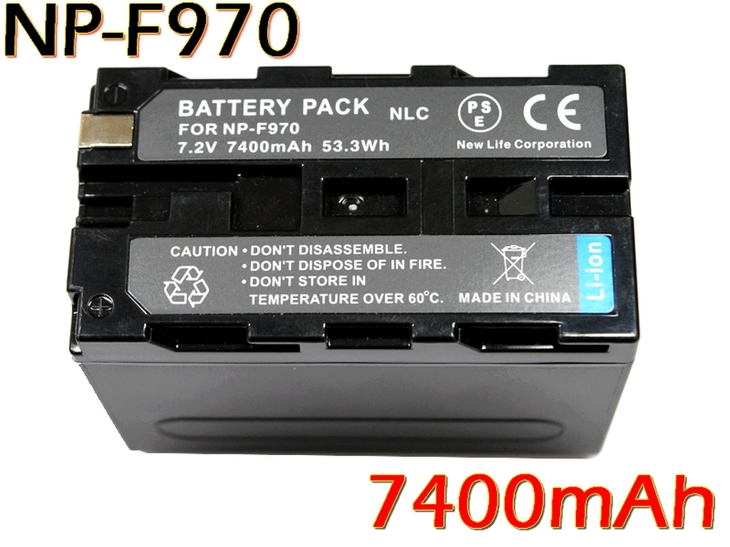 新品 SONY ソニー NP-F970 NP-F960 NP-F950 互換バッテリー 7400mAh 2個 & デュアル USB 急速 互換充電器 バッテリーチャージャー BC-VM10_残量表示可能