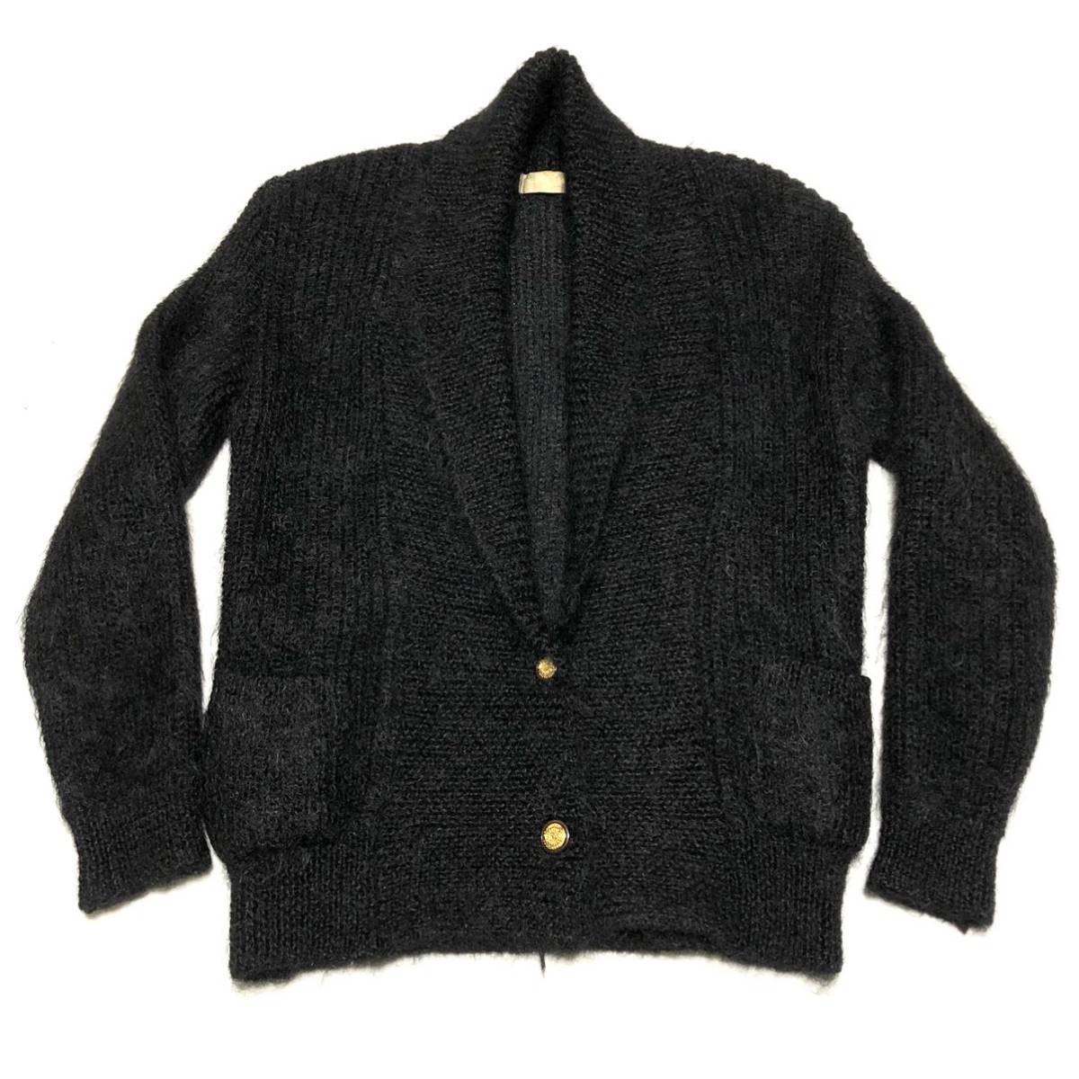 Vintage Mohair Cardigan Black ビンテージ モヘア カーディガン ブラック 日本製 ニットカーディガン ニットセーター