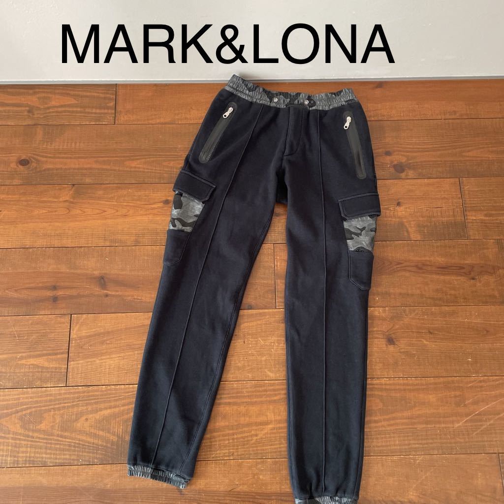 MARK&LONA スウェットパンツ ブラック M L 送料無料 ロングパンツ