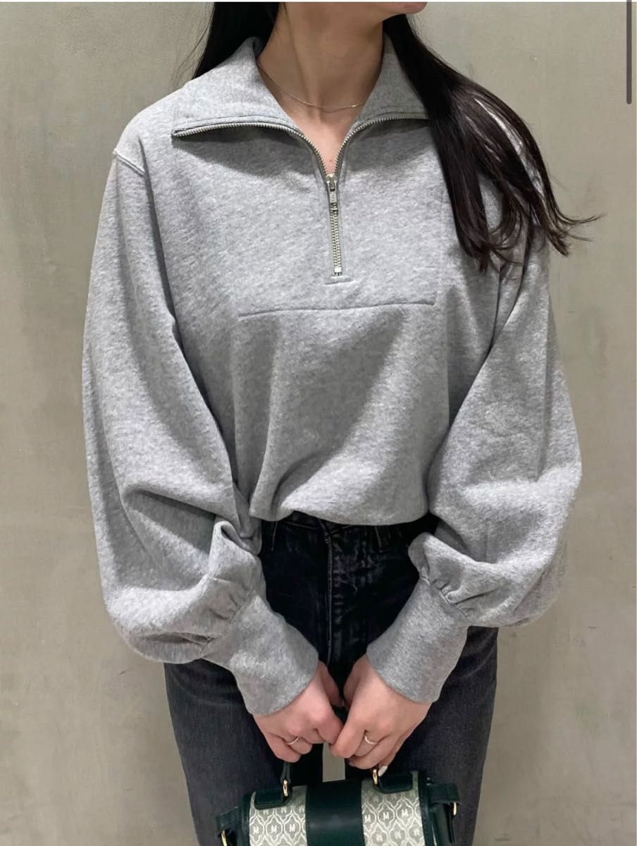 moussy マウジー HALF ZIP SWEAT シャツ ハーフジップ スウェットトレーナー 襟付き