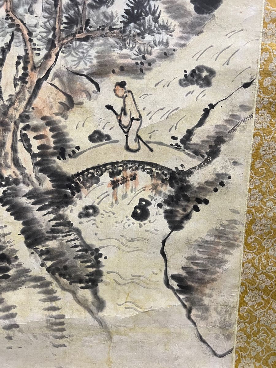 掛軸 吉嗣拝山 山水図 木箱付き 掛け軸 骨董品 www.cicc.ky