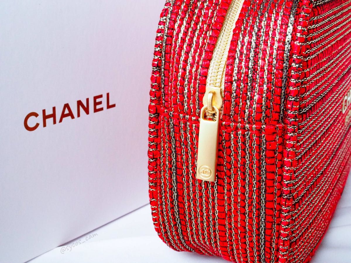 PayPayフリマ|CHANEL シャネル 2022 ホリデー ノベルティ ツイード ポーチ