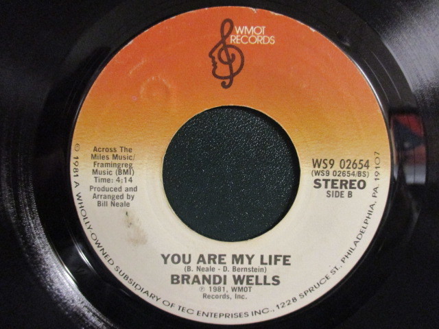 Brandi Wells ： Watch Out 7'' / 45s (( 元Slick / レディーソウル Lady Soul / モダン・ブギー )) c/w You Are My Life_画像2