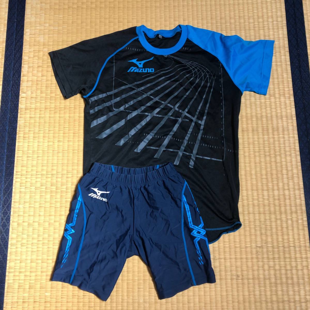 Mizuno陸上競技 プラクティスシャツ ショートタイツ 上下セット！陸上部 ジム フィットネス などのウエアに！_画像1