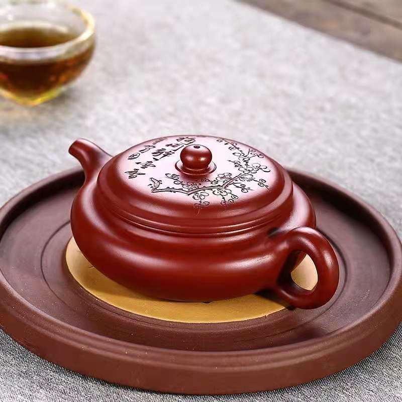 日本最級 中国 紫砂 朱泥 急須 茶壷 在銘 M R5343 goforno.com - www