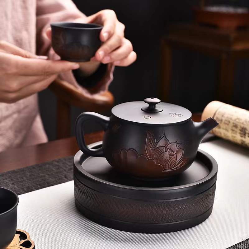 本物紫砂壷宜興紫砂紫泥中國唐物急須煎茶道具中国古美術在銘茶壷煎茶器 
