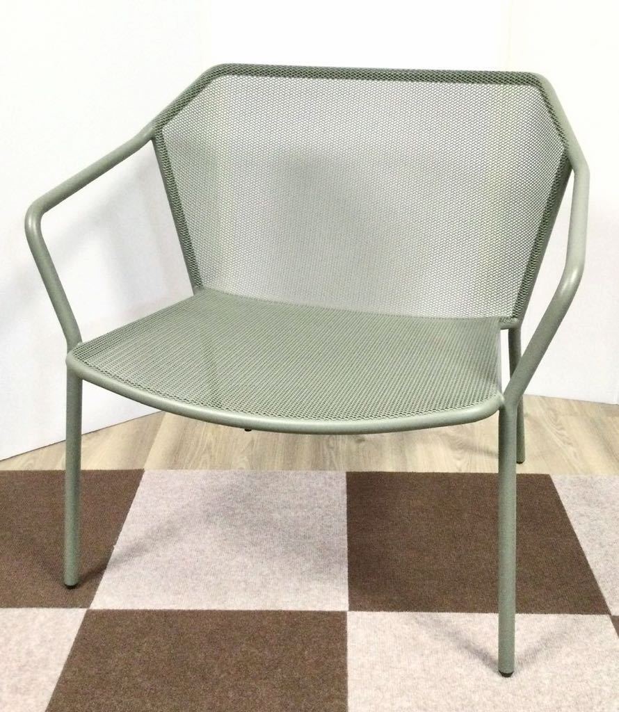 未使用「emu」“Darwin/Lounge chair/cod.524” スチール ラウンジチェア Grey-green SIZE:W770mm×D730mm×H750mm スロヴェニア製