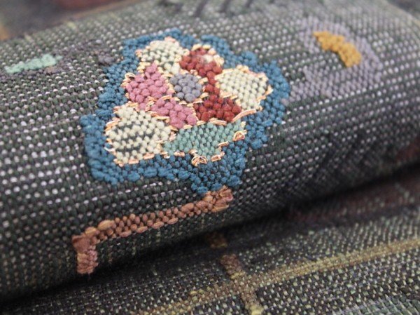 名古屋帯 和・モダン 手織り八寸 真綿紬 未使用仕立て上がり品 ｌｗｃ 楽布特選P2766_画像4