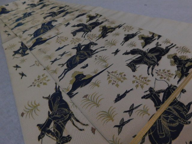 袋帯 川島織物製 狩猟紋 本袋帯 楽布特選 ｃ
