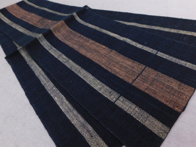 なごや帯　手織り紬八寸　未使用仕立て上がり品　楽布特選　P12993　lｔ_画像2