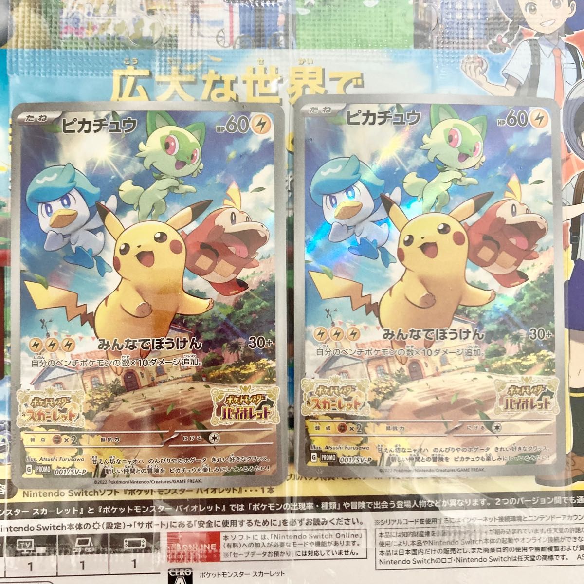 Switch ポケットモンスター スカーレットバイオレット ダブルパック プロモカード2枚付き シュリンク未開封