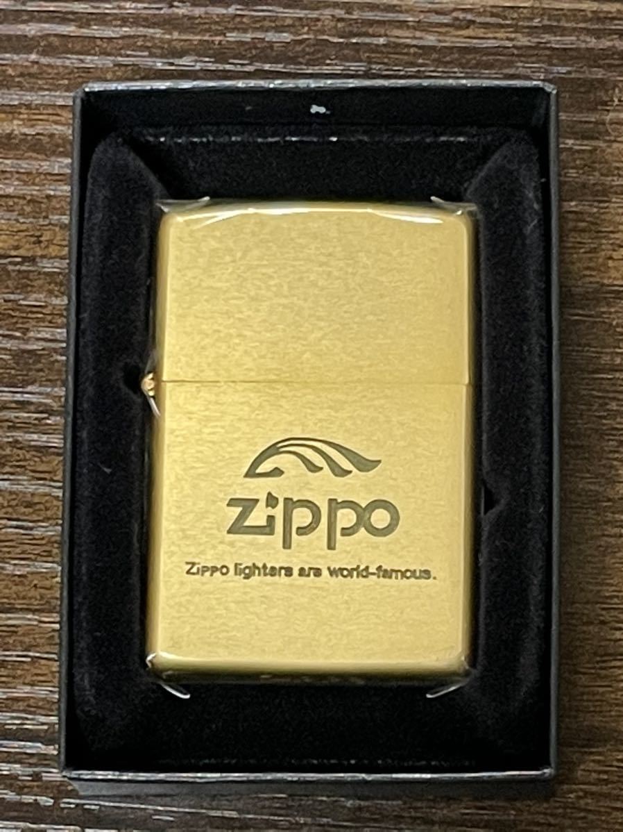 zippo ゴールド ヴィンテージ GOLD SOLID BRASS 1992年製 world-famous. ソリッドブラス シルバーインナー 当時の年代物 ケース 保証書