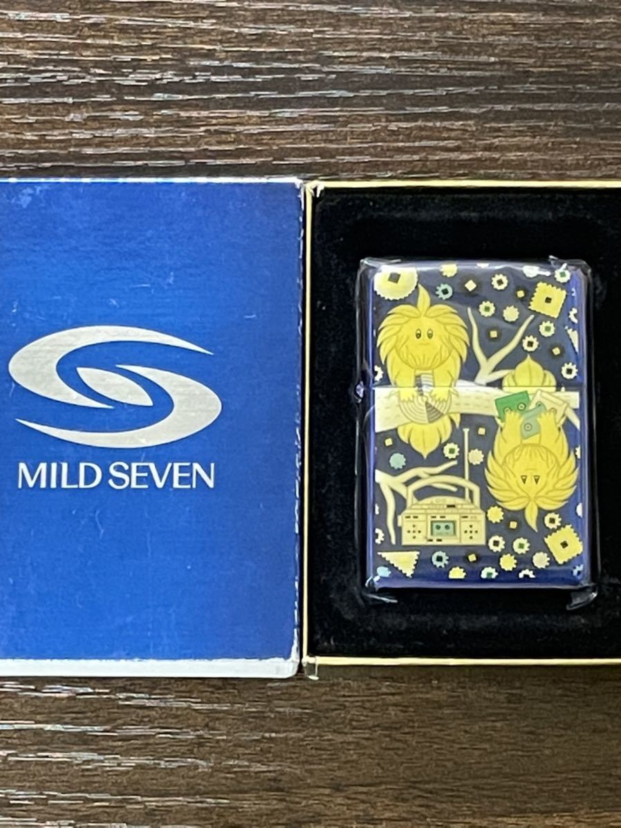 zippo マイルドセブン 若野桂 デザイン 限定品 MILD SEVEN 2003年製 MEVIUS メビウス 5面加工 特殊加工品 デットストック 専用ケース