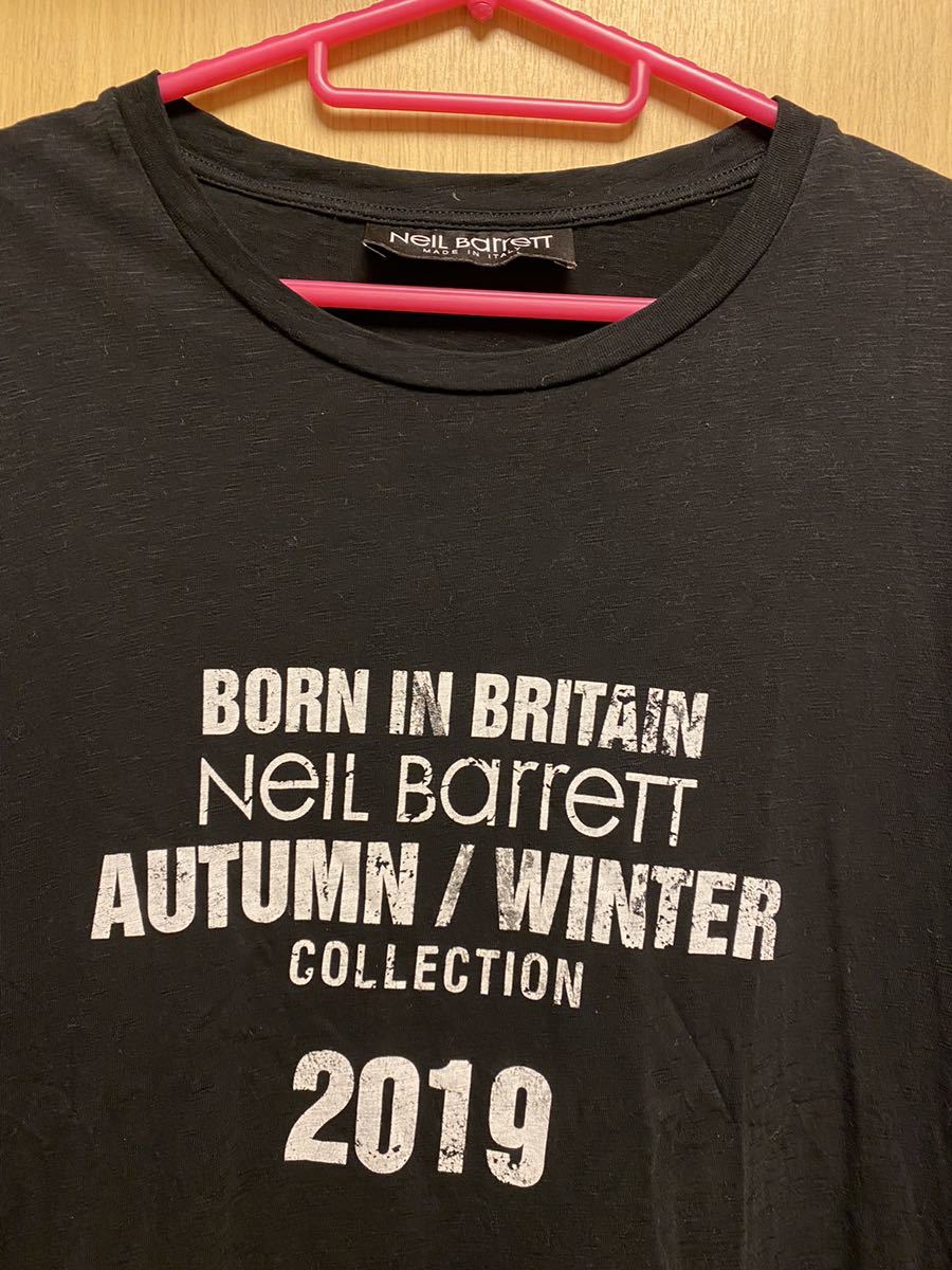 正規 19AW Neil Barrett ニールバレット BORN IN BRITAIN COLLECTION クルーネック Tシャツ 黒 M BJT605S M568S_画像2