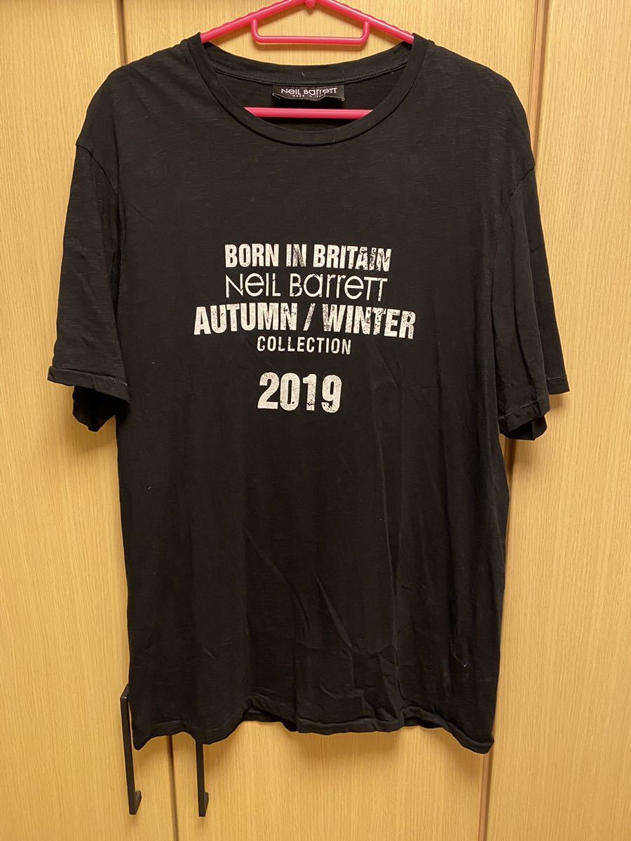 正規 19AW Neil Barrett ニールバレット BORN IN BRITAIN COLLECTION クルーネック Tシャツ 黒 M BJT605S M568S_画像1