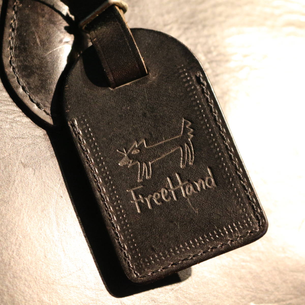 FREE HAND / leather bag / black / oil leather / bag / free hand / Vintage 