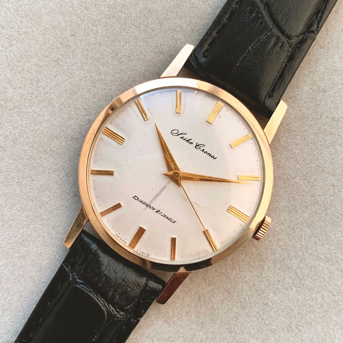 新色 SEIKO セイコー クラウン 手巻 アンティーク 腕時計 crown