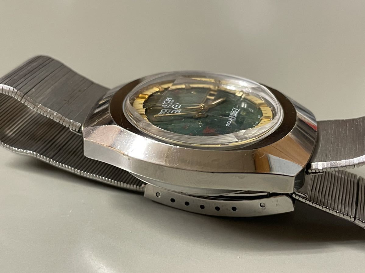 1円〜◆RICOH リコー RIQUARTZ 570011S カットガラス メンズ腕時計 稼働品_画像6