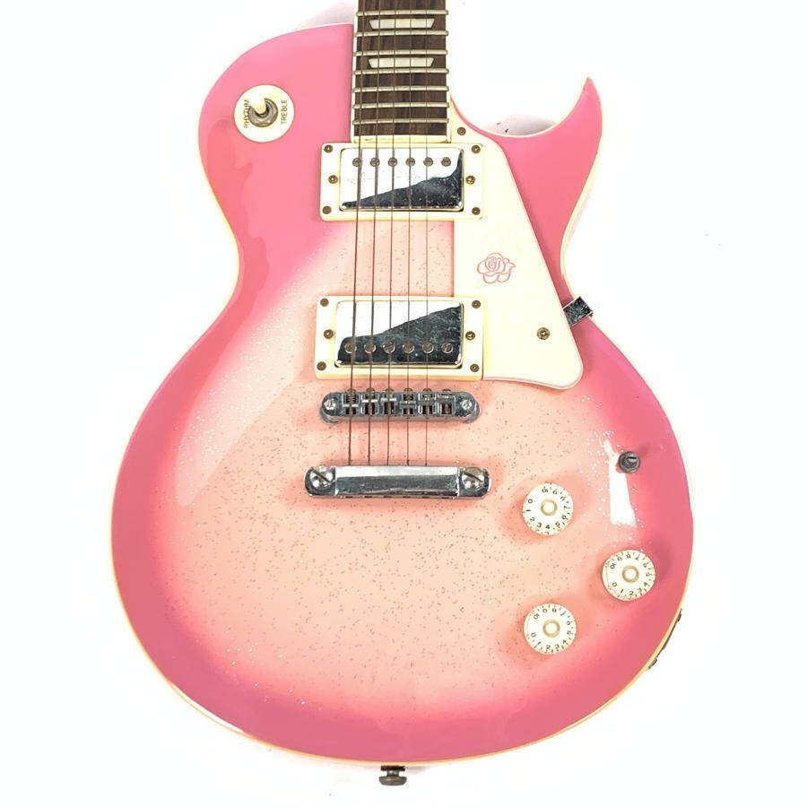 高品質】 ギター ピンク レスポールモデル ジプシーローズ エレキ