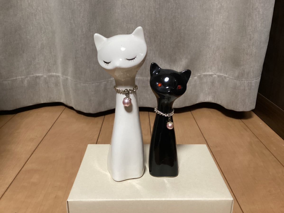 ヤフオク! - 東海銀行 オリジナル ペア猫 置物 貯金箱 昭和レトロ ア...