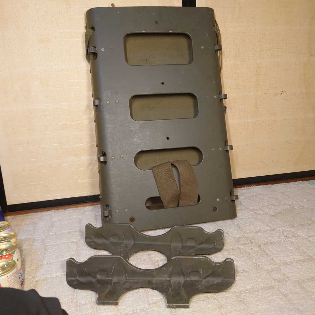 【美品】米軍 WW2 パックボード 背負子 機関銃やコンテナの運搬に シェルフ2個セット 放出品 実物 アメリカ軍