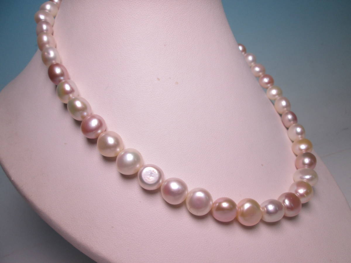手数料安い ☆SILVER 本真珠 57,06g 淡水真珠のネックレス ほんのり