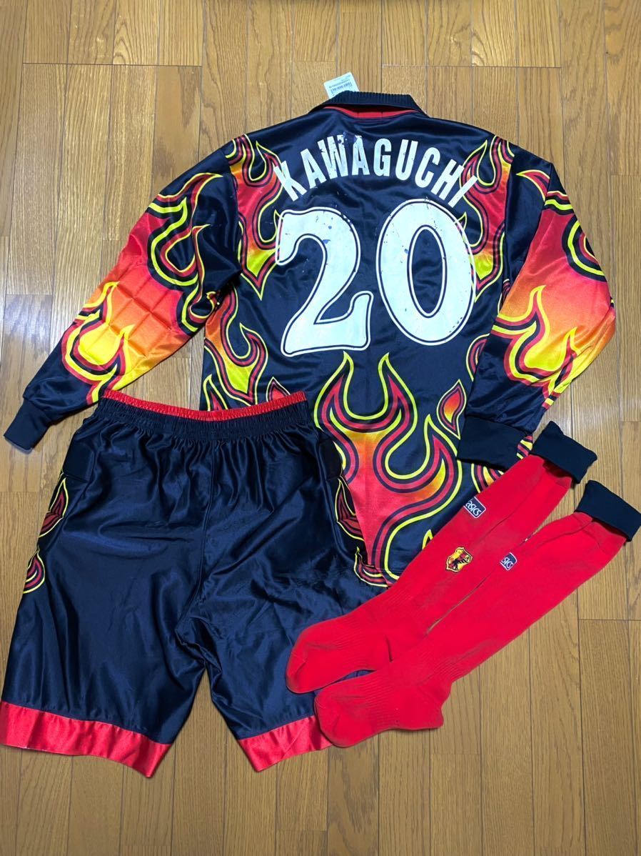 【貴重】正規品 タグ付き サッカー日本代表 1998-1999 GK上下ユニフォーム 川口能活 サイズM asics 新品未使用