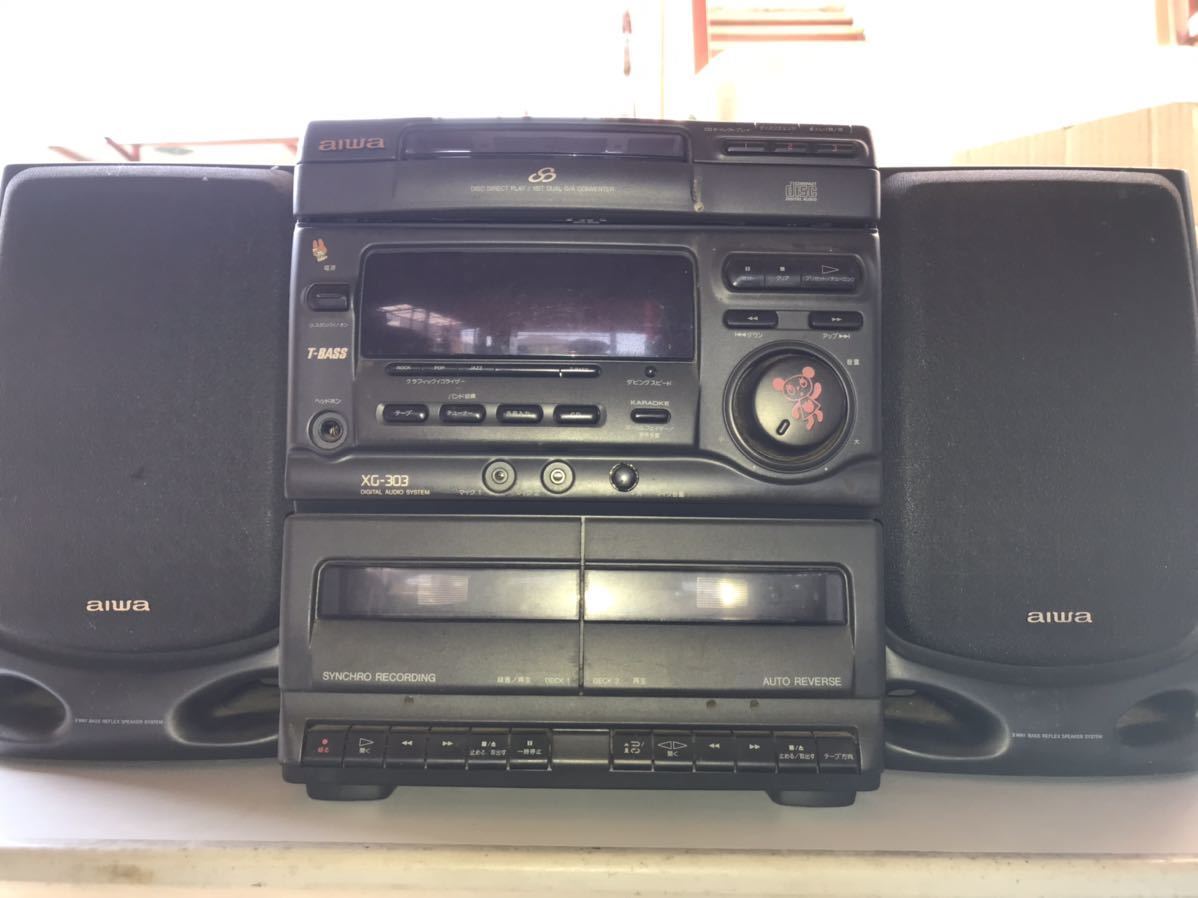 YS459*AIWA system player compact disk stereo system CX-N303 XG-303 speaker SX-N400 electrification only 