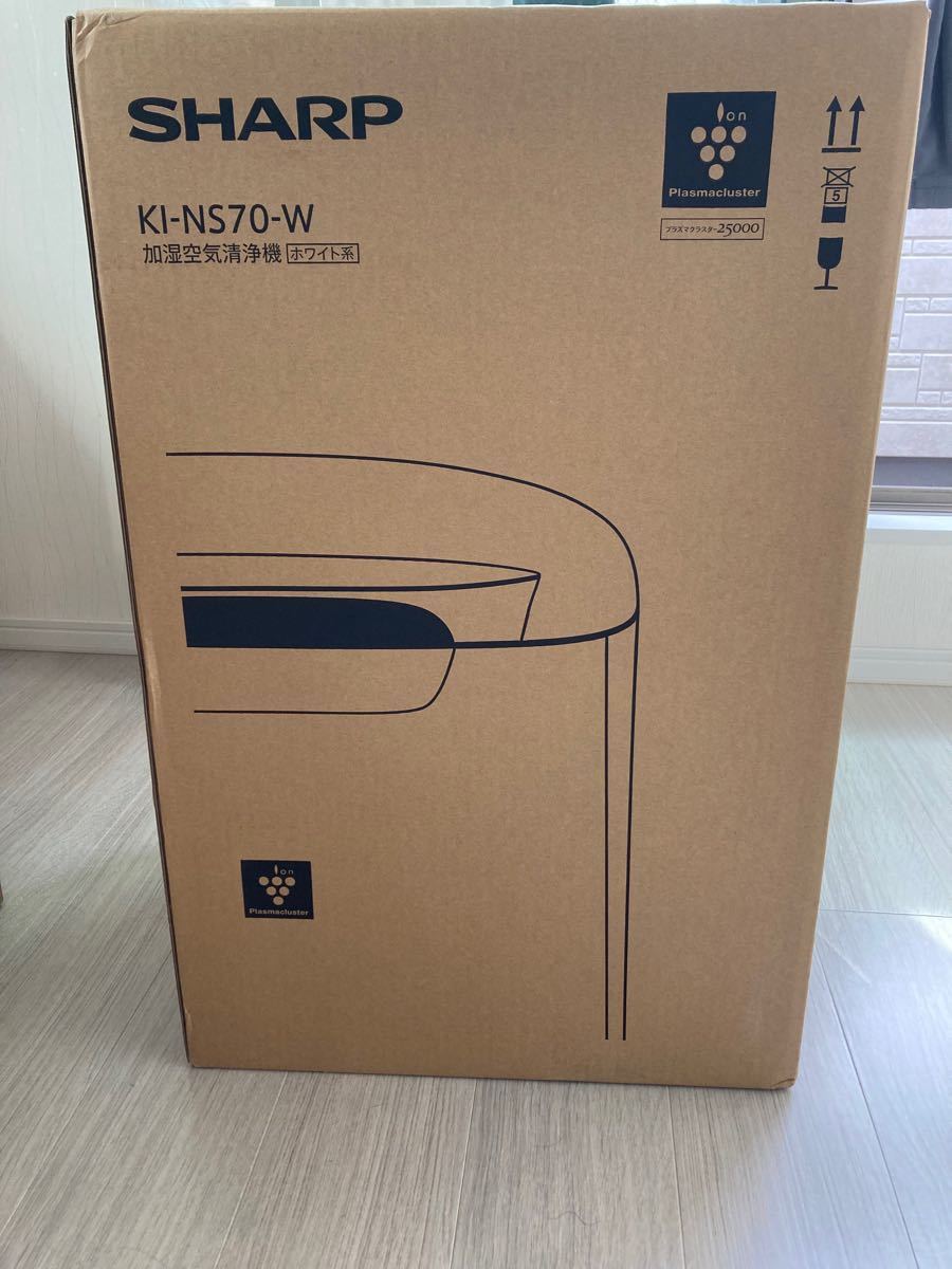 SHARP KI- NS70-W ホワイト系 加湿空気清浄機 (空清31畳/加湿24畳まで