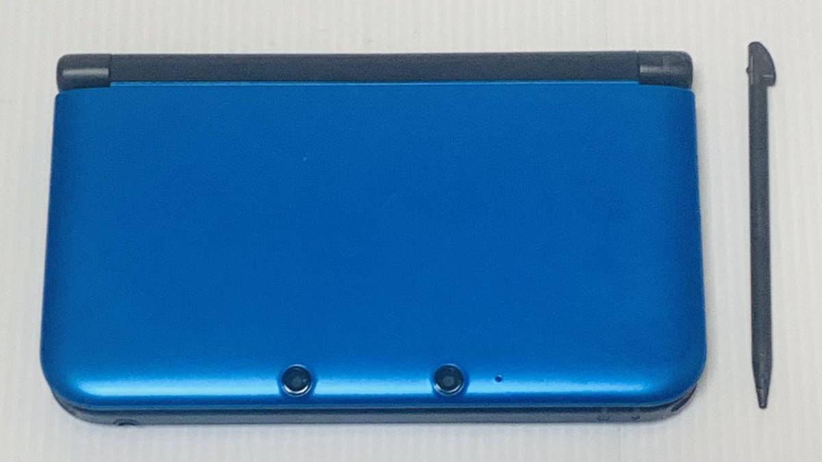 液晶美品 ニンテンドー 3DS LL 本体 ブルー ブラック 保護シール貼り付け済み 動作良好品 Nintendo 1円スタート 