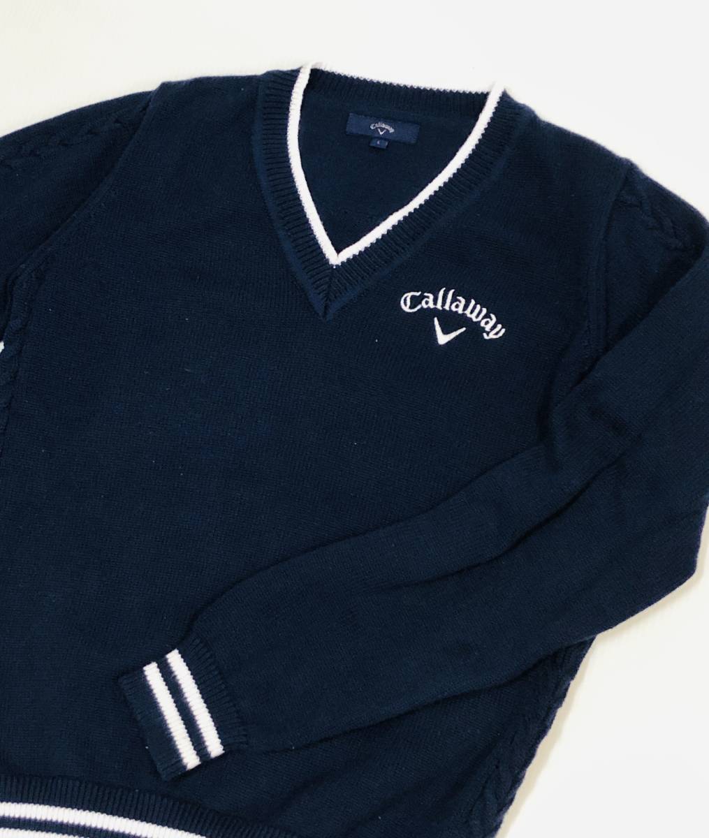 【超目玉】 Callaway (キャロウェイ) ケーブル編み ニット セーター