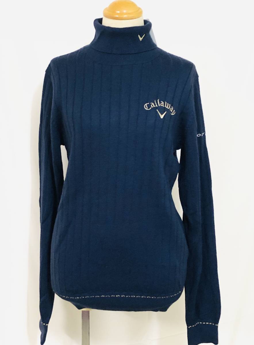 【大注目】 新品タグ付き Callaway キャロウェイ WARMタートルネックニット セーター ネイビー×ゴールド レディースL ゴルフウェア セーター 【大注目】 新品タグ付き Callaway キャロウェイ WARMタートルネックニット セーター ネイビー×ゴールド レディースL ゴルフウェア セーター