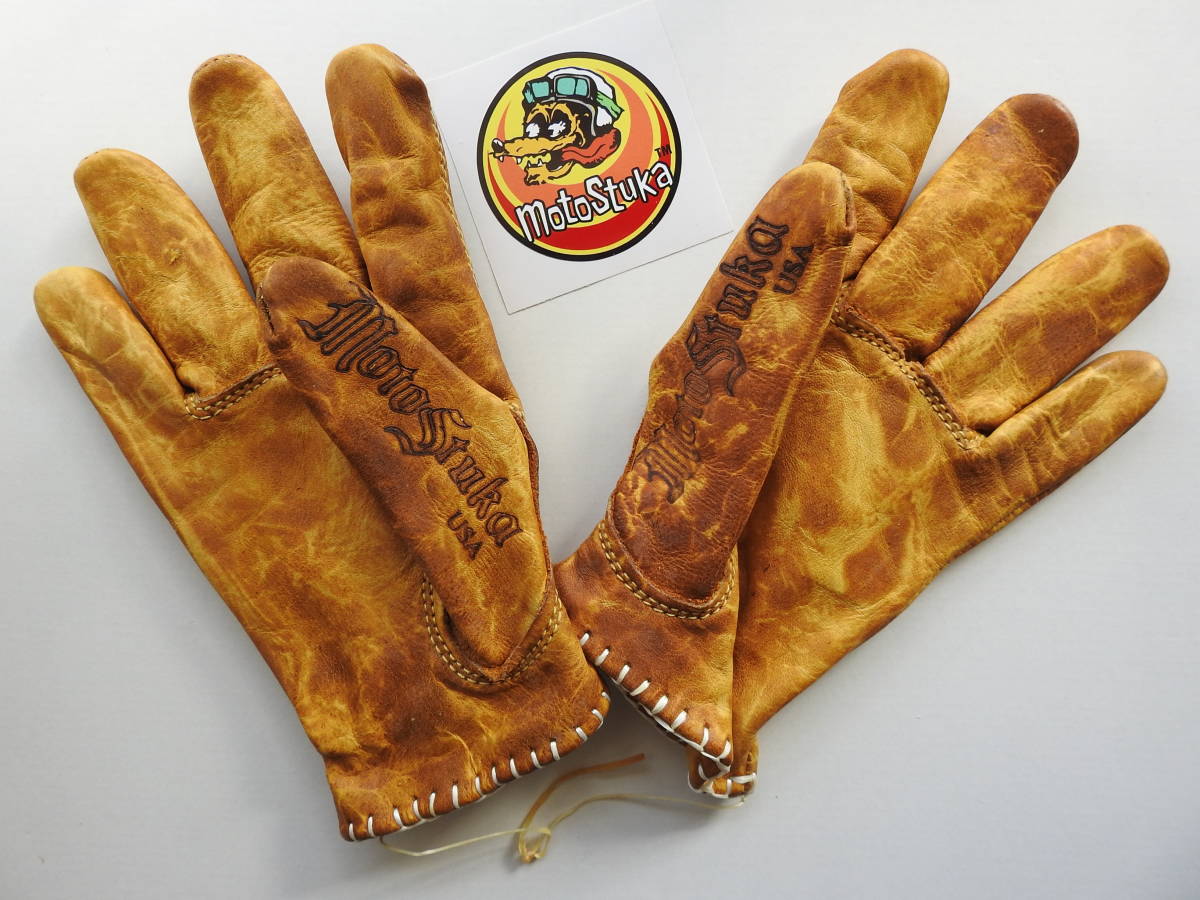 MOTOSTUKA SHANKS GLOVES L モトスカ レザーグローブ 革手袋 新品未使用