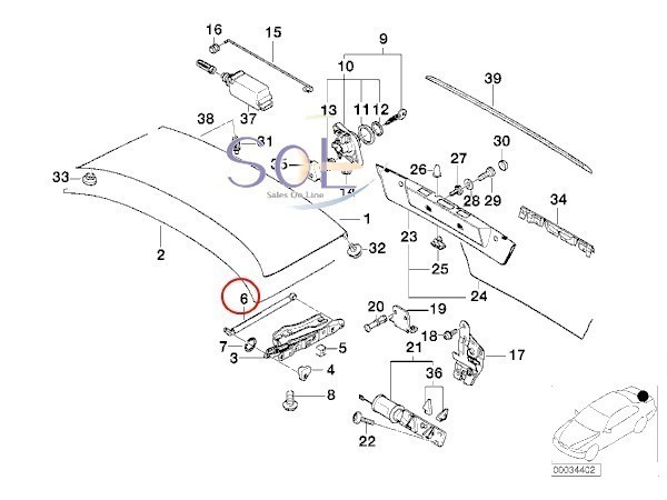 BMW E38 735i 740i 750iL リア トランクダンパー 左右セット 51248171480 51248172845 出荷締切18時_画像2