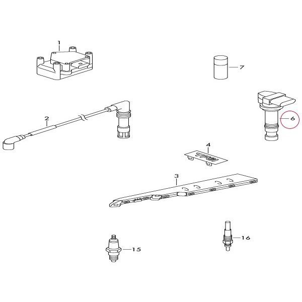 VW ボーラ イオス ジェッタ3 ジェッタ4 ルポ イグニッションコイル HELLA製 036905715G 036905715F 036905100D 036905100A 036905100B_画像4