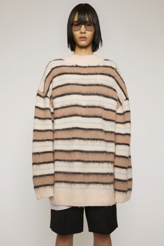 acne studios ボーダーニット　アルパカ　アクネ Yahoo!オークション - Acne studios アクネ アルパカ ボーダー