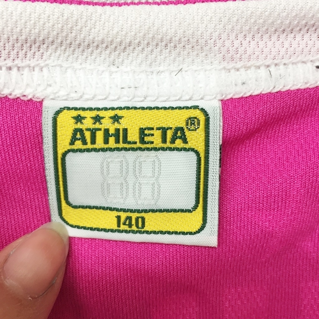 アスレタ/ATHLETA サッカー フットサル 長袖Tシャツ ホワイト ピンク サイズ140 キッズ_画像6