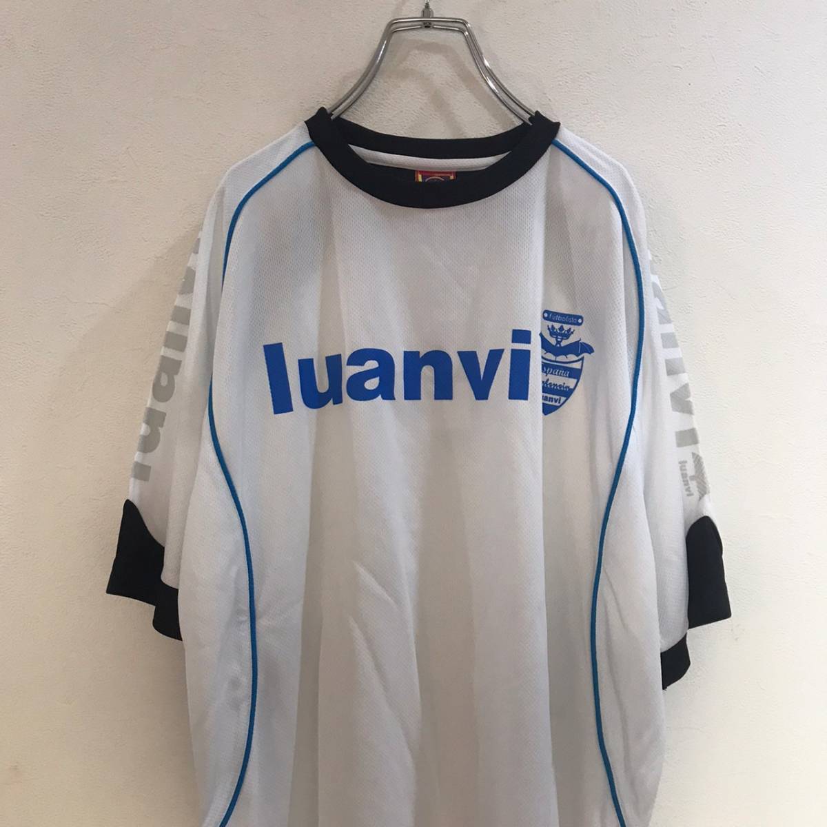 luanvi/ルアンビ 半袖 速乾 ストレッチ Tシャツ ホワイト 白 メンズ L　サッカー/フットサル_画像1