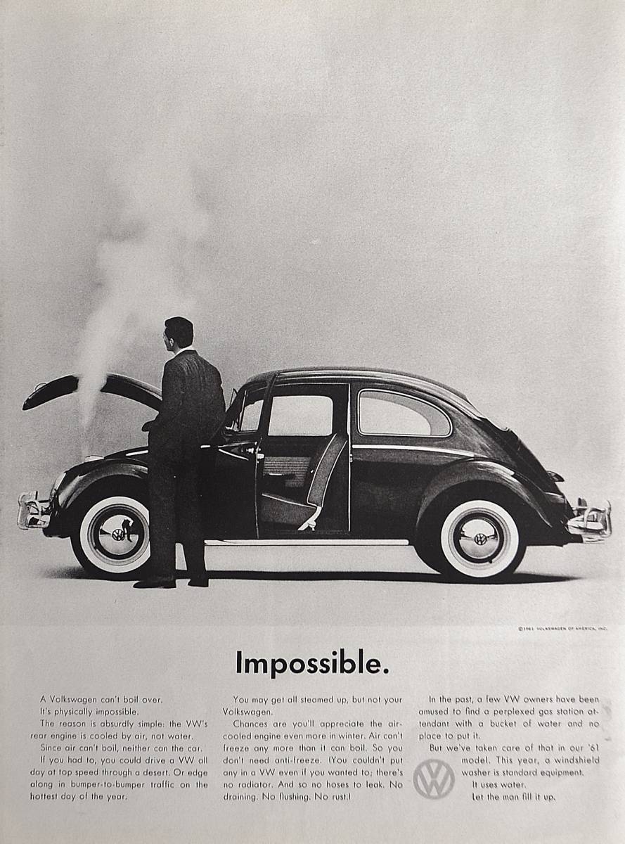  rare!1961 year Volkswagen advertisement /VW/ Beetle / Germany car / old car /D
