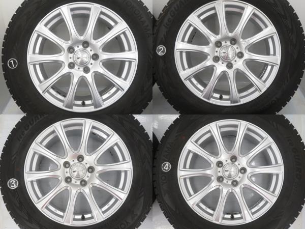 中古タイヤ ホイールセット 225/65R17 102Q 17インチ 17x7J +48 5穴 PCD114.3 ヨコハマ 冬 CR-V 送料無料（沖縄、離島除く）a11969_画像3