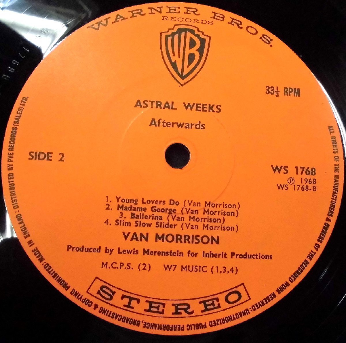●UK-Warner Bros. Recordsオリジナル””Coating,Flipback-Cover,w/Orange-Labels!!”” Van Morrison / Astral Weeks - 7