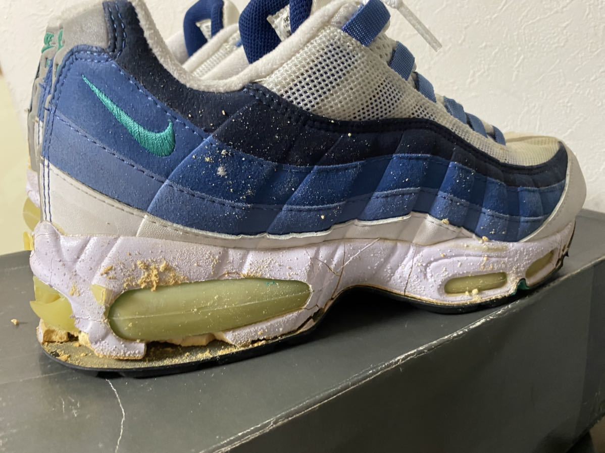 ジャンク 1995 NIKE AIR MAX 95 OG 青グラデ US9.5 104050-131_画像3