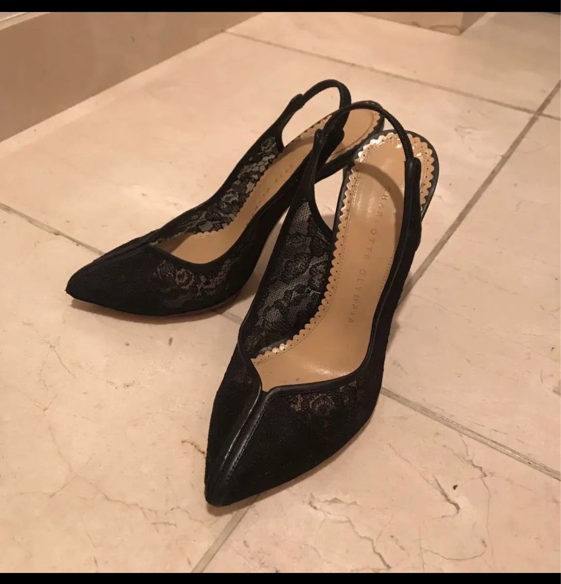 CHARLOTTE OLYMPIA シャーロットオリンピア レースパンプス 35｜PayPay